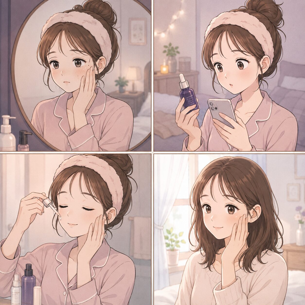 初めてのレチノールの夜 イメージイラスト